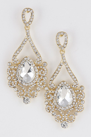 Rhinestone Intertwine Formal Earrings 6IBI1
